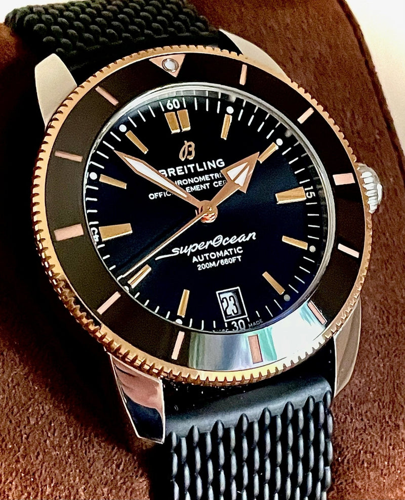 Breitling Superocean Heritage II B20 42mm Black Dial Black Mesh Bracelet Mens Watch - UB2010121B1S1 Buy Now By Breitling