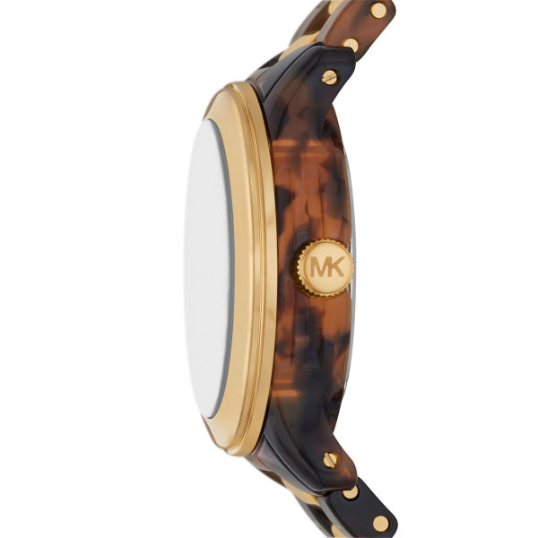 Michael Kors Runway Three-Hand Brown Dial Two Tone Steel Strap Watch for Women - MK7354 Buy Now By Michael Kors