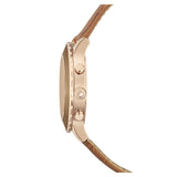Swarovski Octea Lux Chrono Brown Gold Dial Brown Leather Strap Watch for Women - 5632260 Buy Now By Swarovski