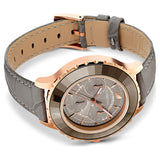 Swarovski Octea Lux Chrono Grey Dial Grey Leather Strap Watch for Women - 5452495 Buy Now By Swarovski