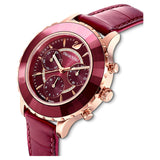 Swarovski Octea Lux Chrono Red Dial Red Leather Strap Watch for Men - 5646975 Buy Now By Swarovski