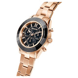 Shop Swarovski Octea Lux Sport Chronograph Black Dial Rose Gold Steel Strap Watch for Women - 5610478 in USA