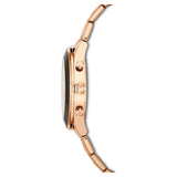 Shop Swarovski Octea Lux Sport Chronograph Black Dial Rose Gold Steel Strap Watch for Women - 5610478 in USA