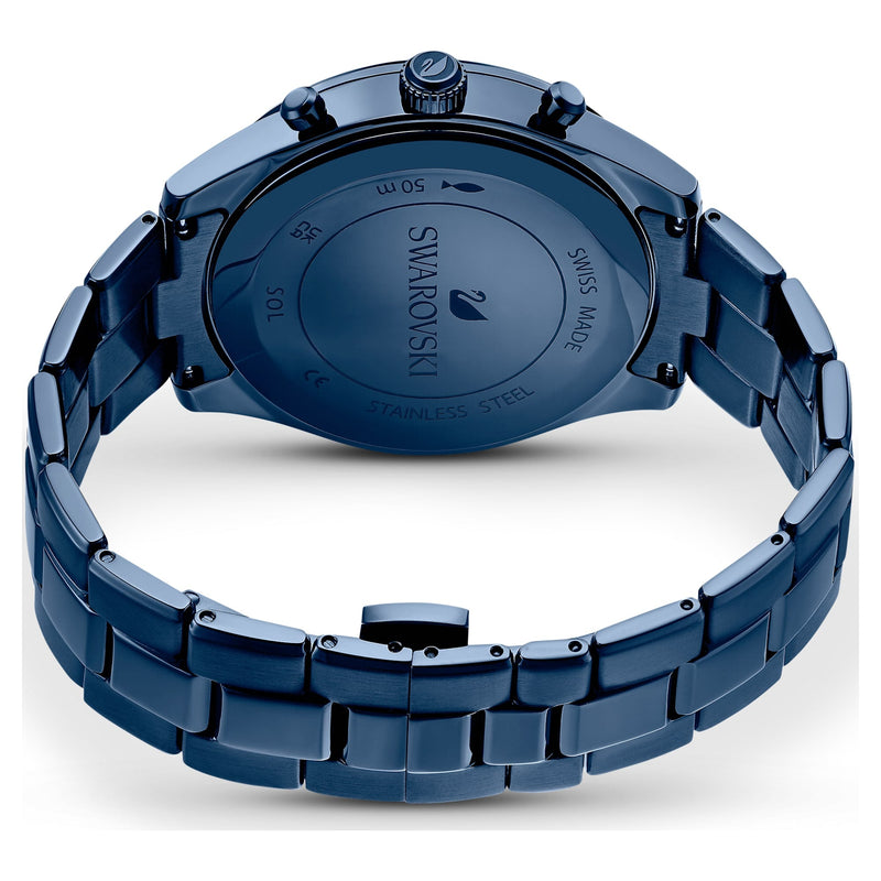 Swarovski Octea Lux Sport Chronograph Blue Dial Blue Steel Strap Watch for Women - 5610475 Buy Now By Swarovski
