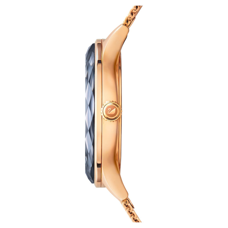 Swarovski Octea Nova Black Dial Rose Gold Mesh Bracelet Watch for Women - 5430424 Buy Now By Swarovski