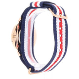 Shop Daniel Wellington Classic Canterbury White Dial Two Tone NATO Strap Watch For Women - DW00100030 in USA