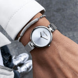 Calvin Klein Authentic Silver Dial Silver Mesh Bracelet Watch for Women - K8G23126