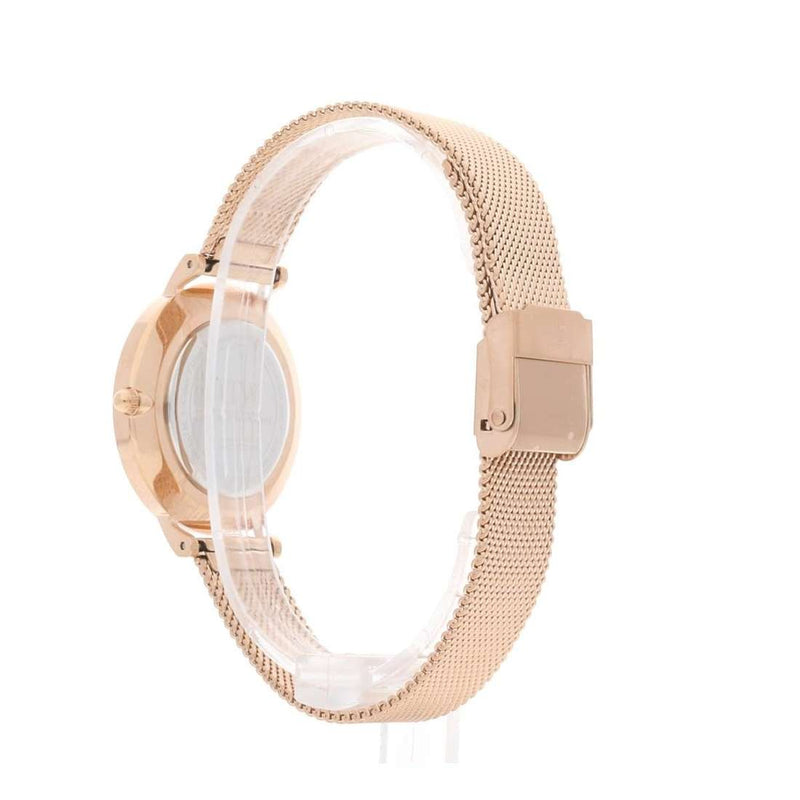 Daniel Wellington Classic Melrose Black Dial Rose Gold Mesh Bracelet Watch For Women - DW00100161 Buy Now By Daniel Wellington