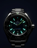 Omega Seamaster Planet Ocean 6000M Co Axial Master Chronometer Blue Dial Silver Steel Strap Watch for Men - 21530462103001