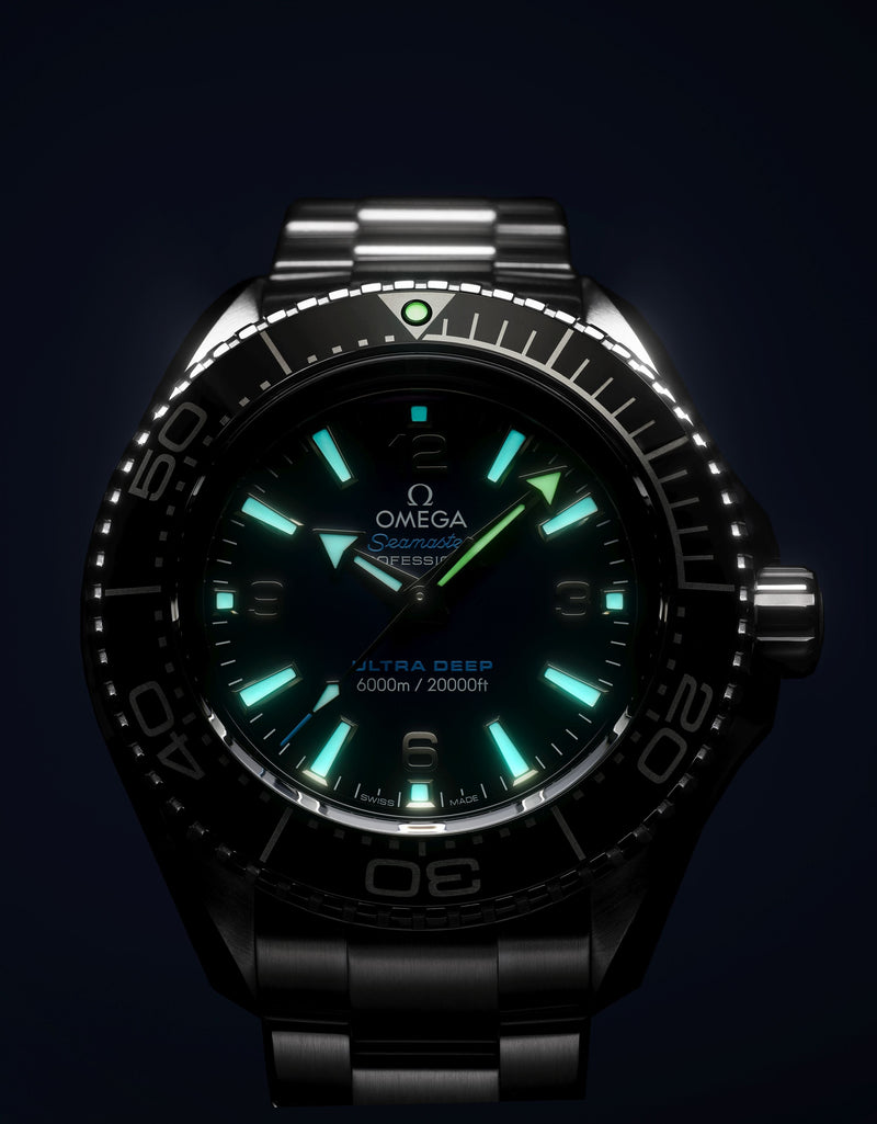Omega Seamaster Planet Ocean 6000M Co Axial Master Chronometer Blue Dial Silver Steel Strap Watch for Men - 21530462103001