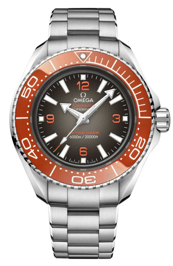 Shop Omega Seamaster Planet Ocean 6000M 45.5mm Black Dial Silver Steel Strap Watch for Men - 21530462106001 in USA