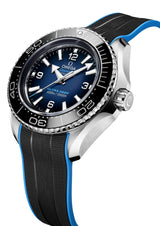 Shop Omega Planet Ocean 6000M Co Axial Master Chronometer 45.5mm Blue Dial Black Rubber Strap Watch for Men - 21532462103001 in USA