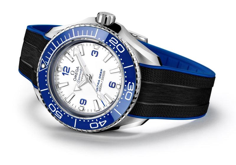 Shop Omega Planet Ocean 6000M Co Axial Master Chronometer 45.5mm White Dial Black Rubber Strap Watch for Men - 21532462104001 in USA