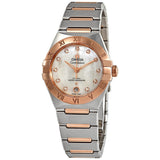 Shop Omega Constellation Manhattan Quartz Diamonds Mother of Pearl Dial Two Tone Steel Strap Watch for Women - 131.20.25.60.55.001 in USA