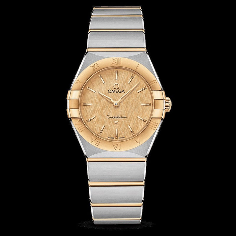 Shop Omega Constellation Manhattan Yellow Dial Two Tone Steel Strap Watch for Women - 131.20.28.60.08.001 in USA