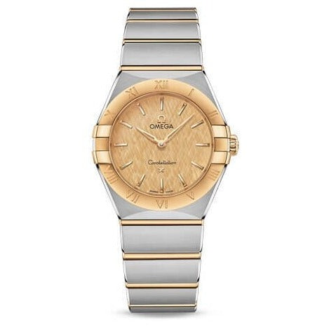 Shop Omega Constellation Manhattan Yellow Dial Two Tone Steel Strap Watch for Women - 131.20.28.60.08.001 in USA