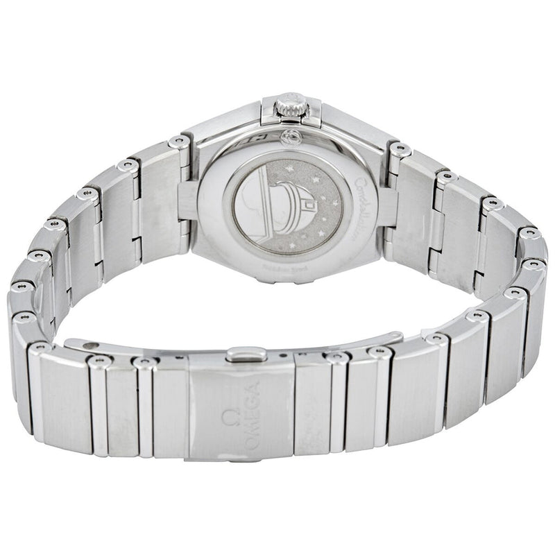 Shop Omega Constellation Manhattan Quartz Diamonds Blue Dial Silver Steel Strap Watch for Women - 131.15.25.60.53.001 in USA