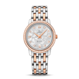 Shop Omega De Ville Prestige Quartz Diamonds Silver Dial Two Tone Steel Strap Watch for Women - 424.25.27.60.52.001 in USA
