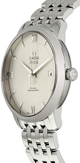 Shop Omega De Ville Prestige Co-Axial Silver Dial Silver Steel Strap Watch for Men - 424.10.40.20.02.003 in USA