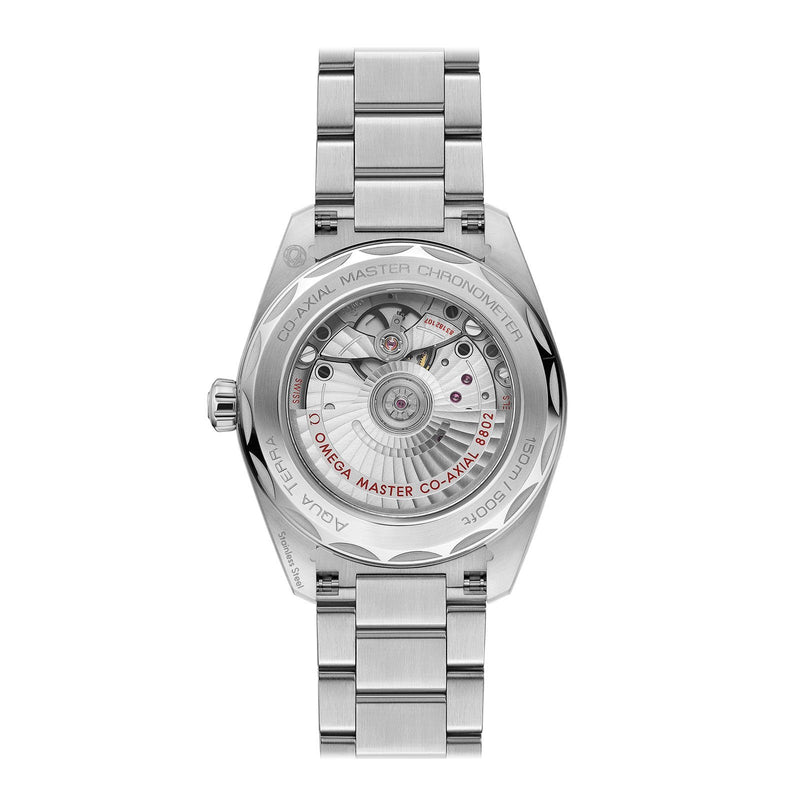 Shop Omega Seamaster Aqua Terra Quartz Purple Dial Silver Steel Strap Watch for Women - 220.10.28.60.60.001 in USA