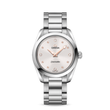 Shop Omega Seamaster Aqua Terra Quartz Diamond Silver Dial Silver Steel Strap Watch for Women - 220.10.28.60.54.001 in USA