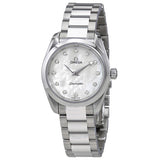 Omega Seamaster Aqua Terra Quartz Diamonds Mother of Pearl Dial Silver Steel Strap Watch for Women - 220.10.28.60.55.001 Buy Now By Omega