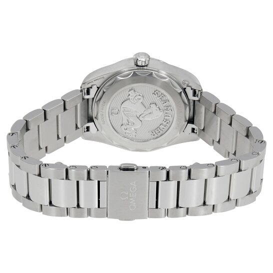 Shop Omega Seamaster Aqua Terra Quartz Purple Dial Silver Steel Strap Watch for Women - 220.10.28.60.60.001 in USA