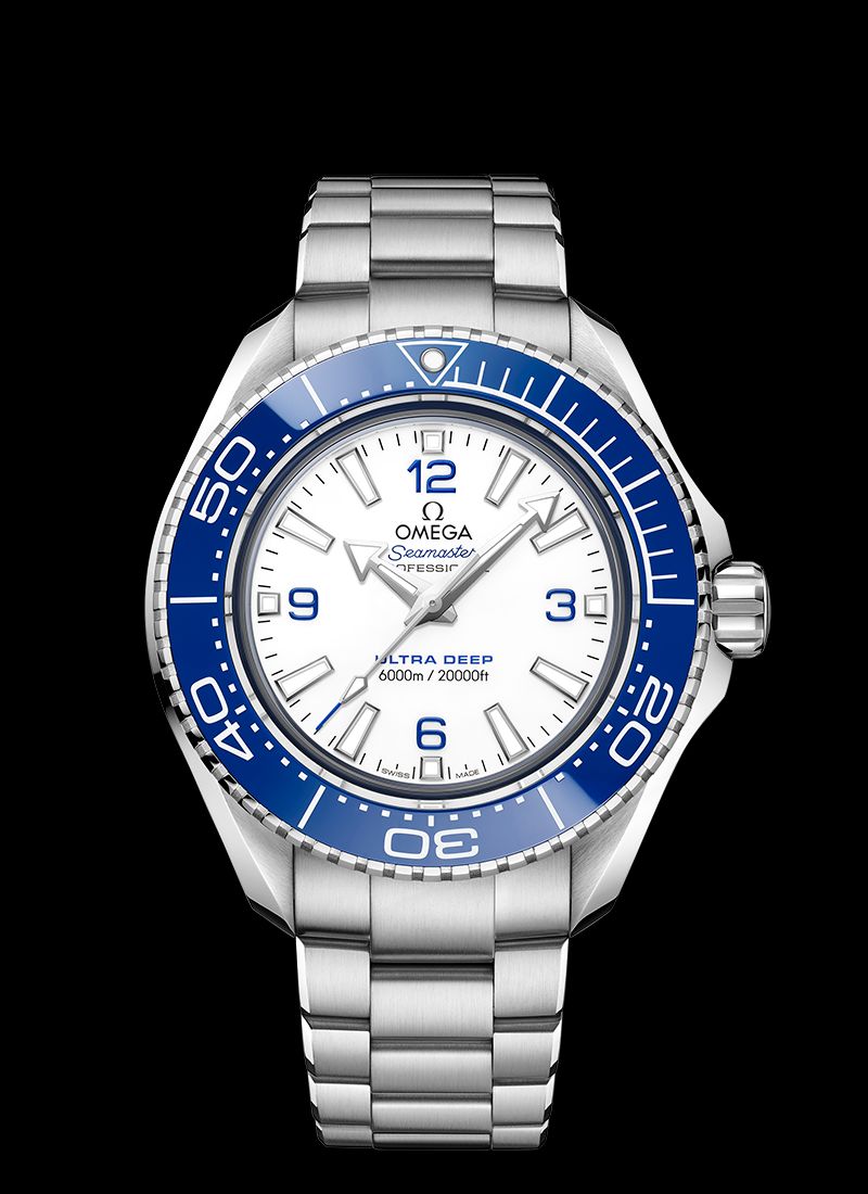 Shop Omega Planet Ocean 6000M Co Axial Master Chronometer 45.5mm White Dial Silver Steel Strap Watch for Men - 21530462104001 in USA