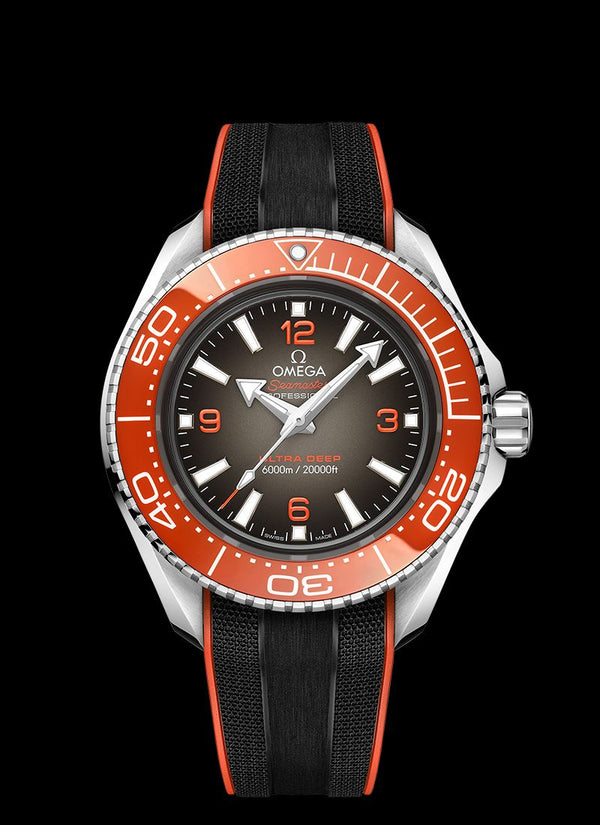 Shop Omega Seamaster Planet Ocean 6000M Co Axial Master Chronograph Black Dial Black Rubber Strap Watch for Men - 21532462106001 in USA