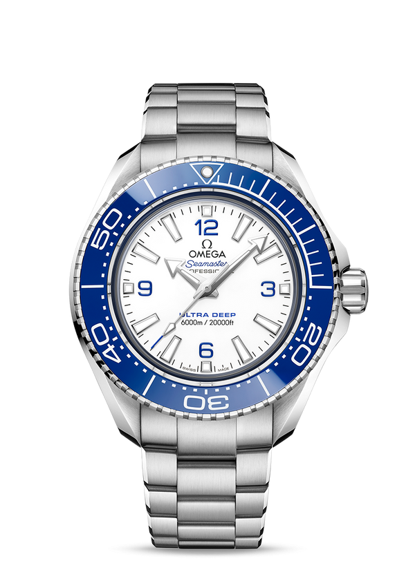 Shop Omega Planet Ocean 6000M Co Axial Master Chronometer 45.5mm White Dial Silver Steel Strap Watch for Men - 21530462104001 in USA