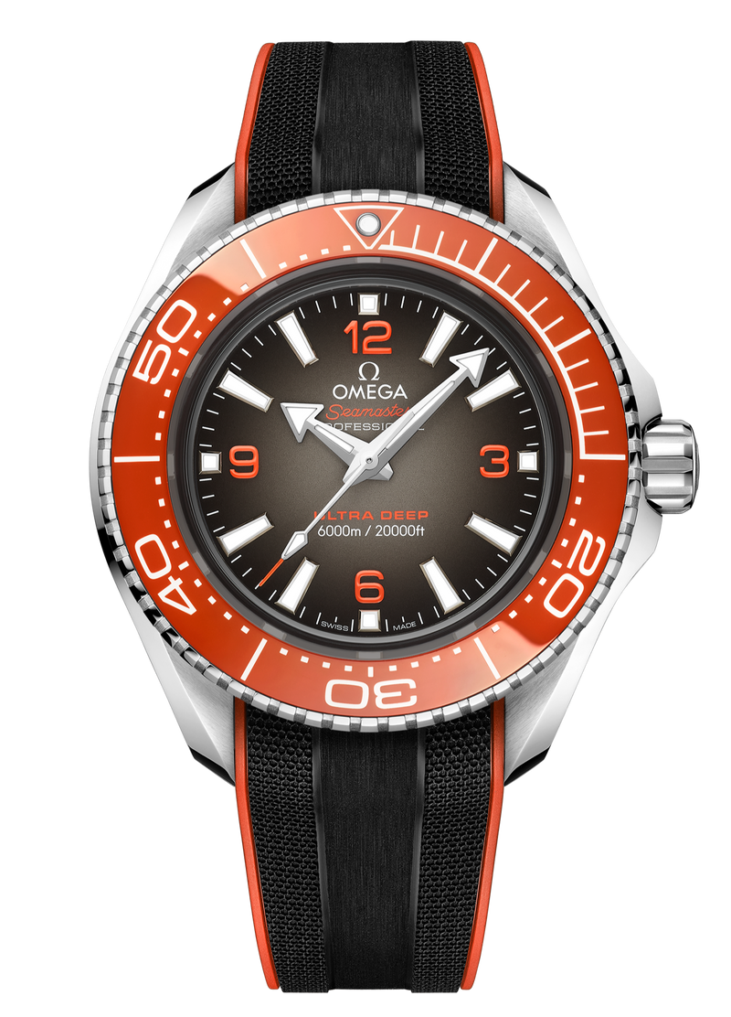 Shop Omega Seamaster Planet Ocean 6000M Co Axial Master Chronograph Black Dial Black Rubber Strap Watch for Men - 21532462106001 in USA