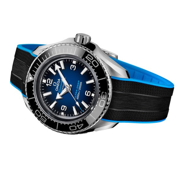 Shop Omega Planet Ocean 6000M Co Axial Master Chronometer 45.5mm Blue Dial Black Rubber Strap Watch for Men - 21532462103001 in USA