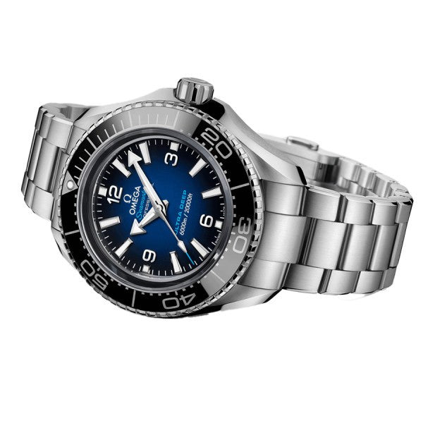 Shop Omega Seamaster Planet Ocean 6000M Co Axial Master Chronometer Blue Dial Silver Steel Strap Watch for Men - 21530462103001 in USA
