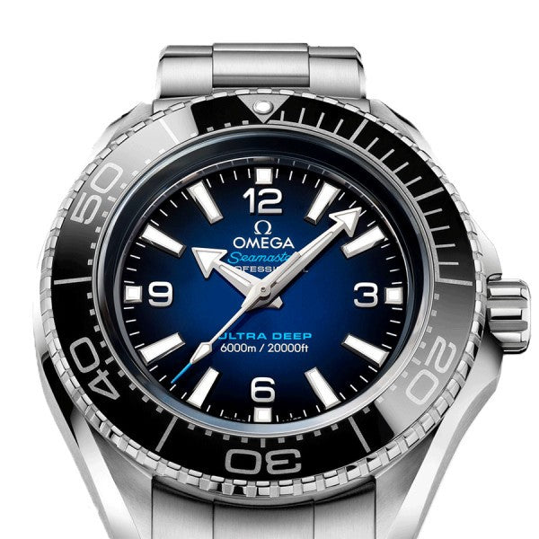 Shop Omega Seamaster Planet Ocean 6000M Co Axial Master Chronometer Blue Dial Silver Steel Strap Watch for Men - 21530462103001 in USA