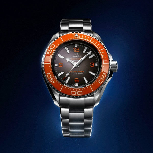 Shop Omega Seamaster Planet Ocean 6000M 45.5mm Black Dial Silver Steel Strap Watch for Men - 21530462106001 in USA