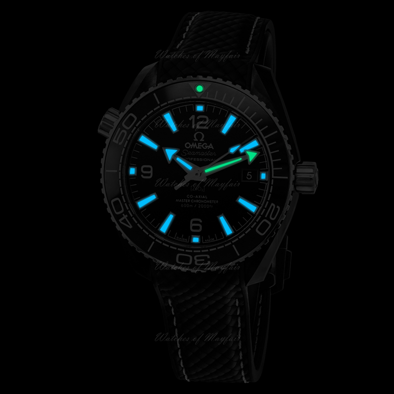 Shop Omega Planet Ocean 6000M Co Axial Master Chronometer 45.5mm Blue Dial Black Rubber Strap Watch for Men - 21532462103001 in USA
