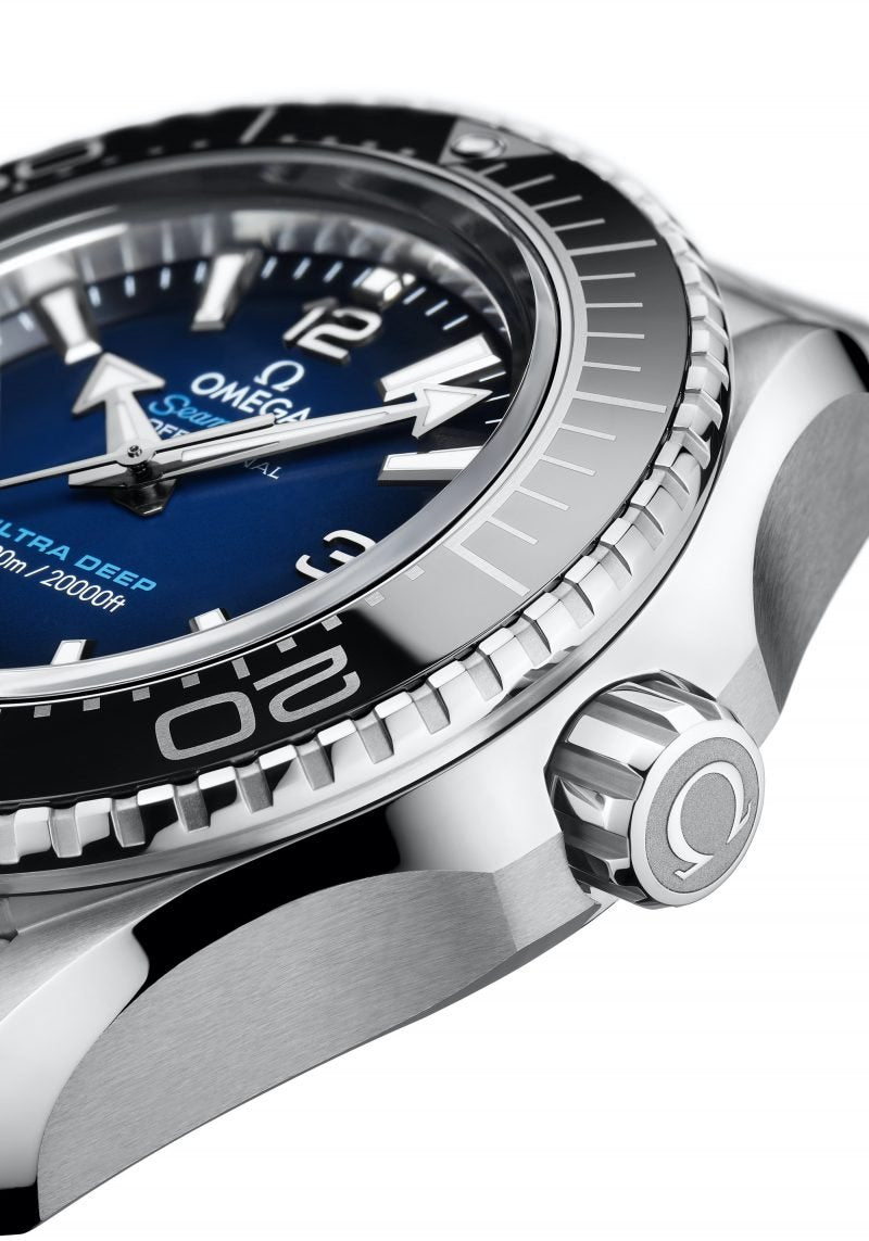 Shop Omega Seamaster Planet Ocean 6000M Co Axial Master Chronometer Blue Dial Silver Steel Strap Watch for Men - 21530462103001 in USA