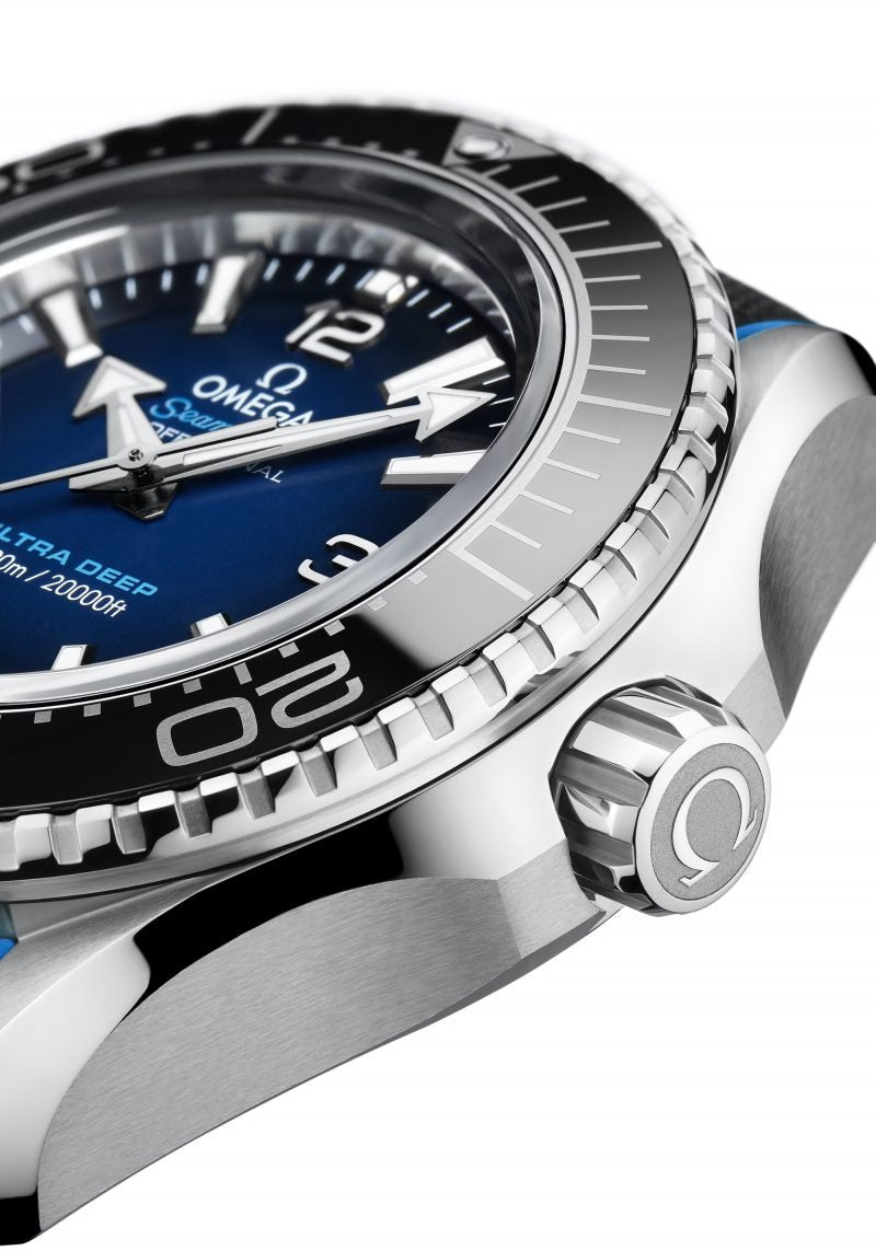 Shop Omega Planet Ocean 6000M Co Axial Master Chronometer 45.5mm Blue Dial Black Rubber Strap Watch for Men - 21532462103001 in USA