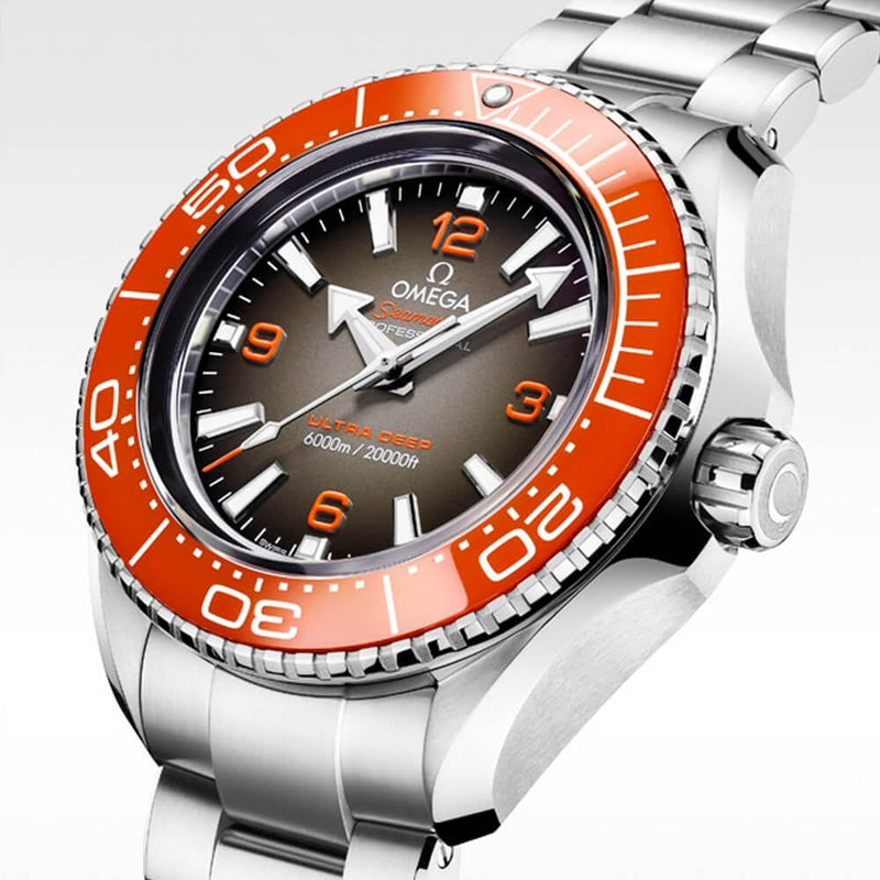 Shop Omega Seamaster Planet Ocean 6000M 45.5mm Black Dial Silver Steel Strap Watch for Men - 21530462106001 in USA