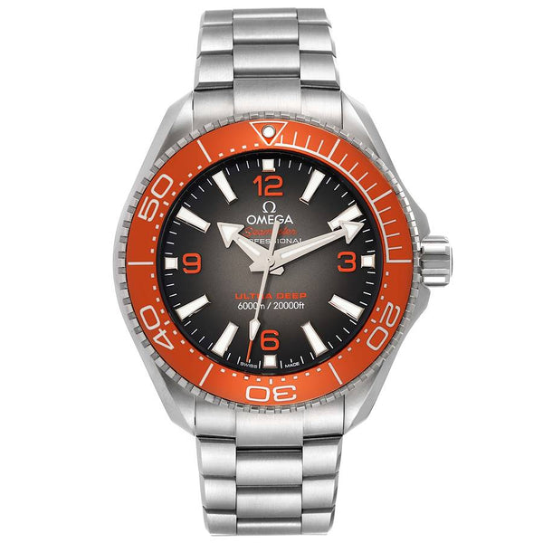 Shop Omega Seamaster Planet Ocean 6000M 45.5mm Black Dial Silver Steel Strap Watch for Men - 21530462106001 in USA