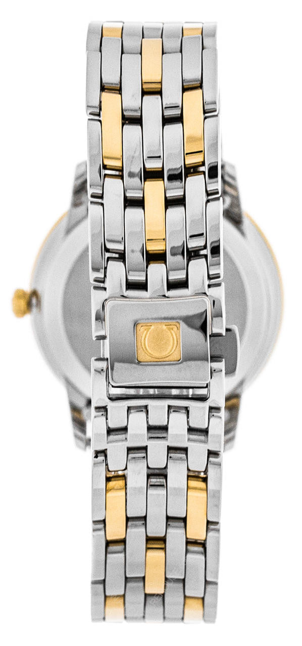 Shop Omega De Ville Prestige Quartz Diamonds Mother of Pearl Dial Two Tone Steel Strap Watch for Women - 424.25.27.60.55.001 in USA
