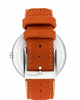 Shop Gucci Interlocking G Quartz Orange Dial Orange Leather Strap Watch For Women - YA133316 in USA