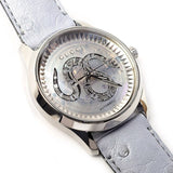Gucci G Timeless Automatic Mother of Pearl Dial Blue Leather Strap Watch For Women - YA1264113 Buy Now By Gucci