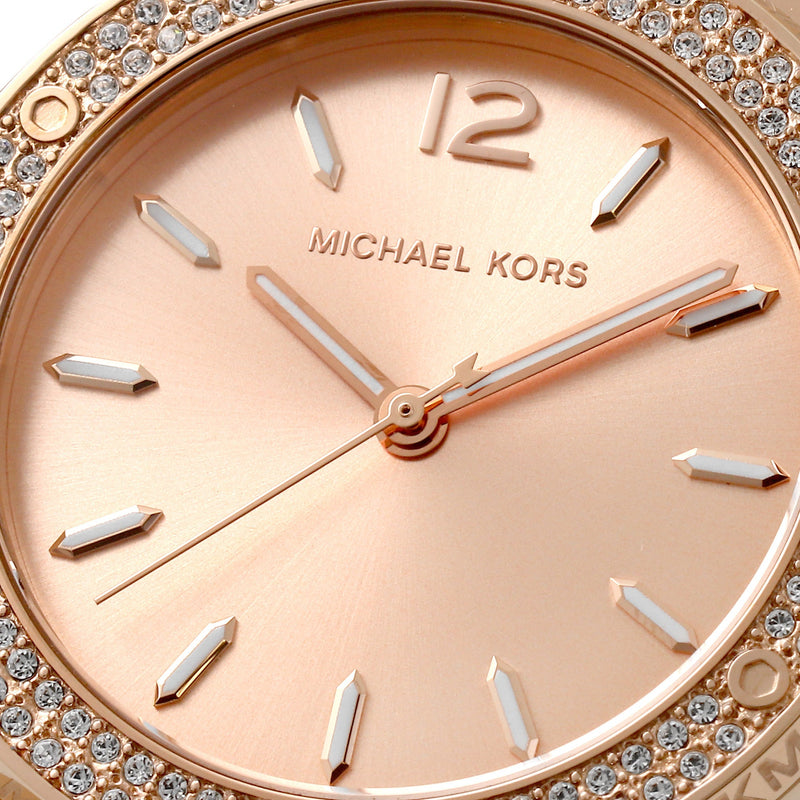 Michael Kors Lennox Three Hand Rose Gold Dial Rose Gold Mesh Strap Watch For Women - MK7336 Buy Now By Michael Kors