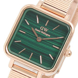 Daniel Wellington Quadro Studio Green Dial Rose Gold Mesh Strap Watch For Women - DW00100520 Buy Now By Daniel Wellington