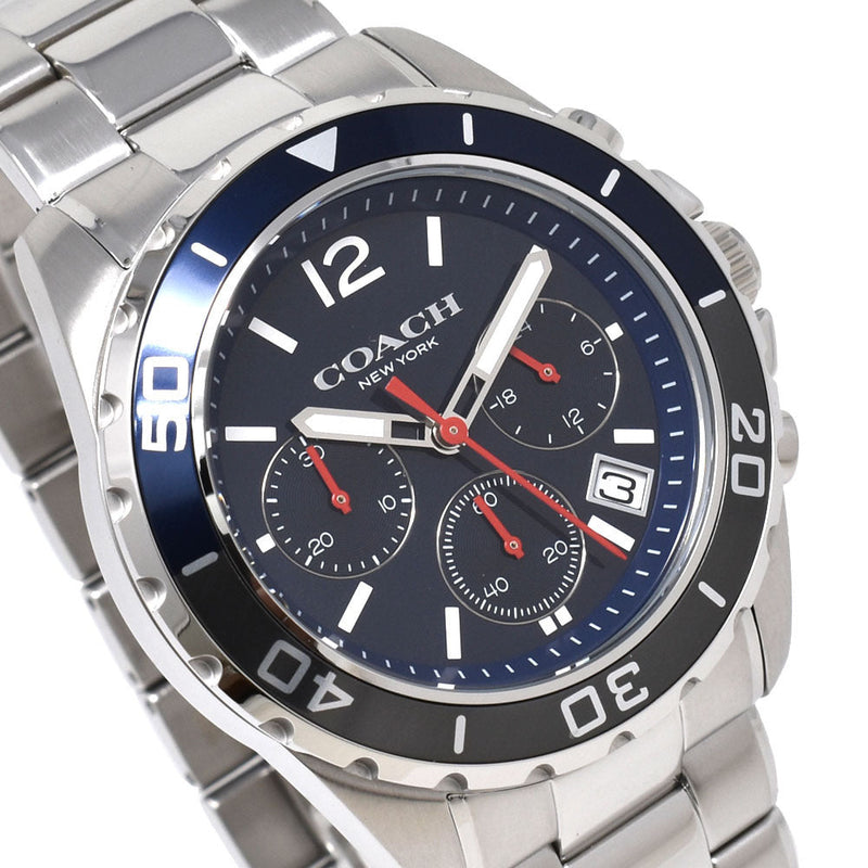 Coach Kent Chronograph Blue Dial Silver Steel Strap Watch for Men - 14602555 Buy Now By Coach