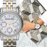 Michael Kors Ritz Chronograph White Dial Two Tone Steel Strap Watch for Women - MK5057 Buy Now By Michael Kors