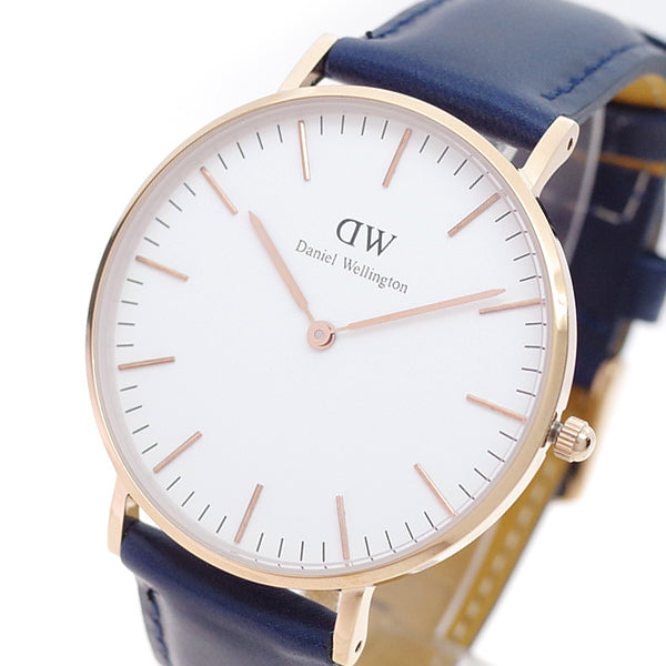 Daniel Wellington Classic Somerset White Dial Blue Leather Strap Watch For Women - DW00100123 Buy Now By Daniel Wellington