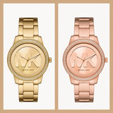 Michael Kors Tibby Three Hand Gold Dial Gold Steel Strap Watch For Women - MK6879 Buy Now By Michael Kors