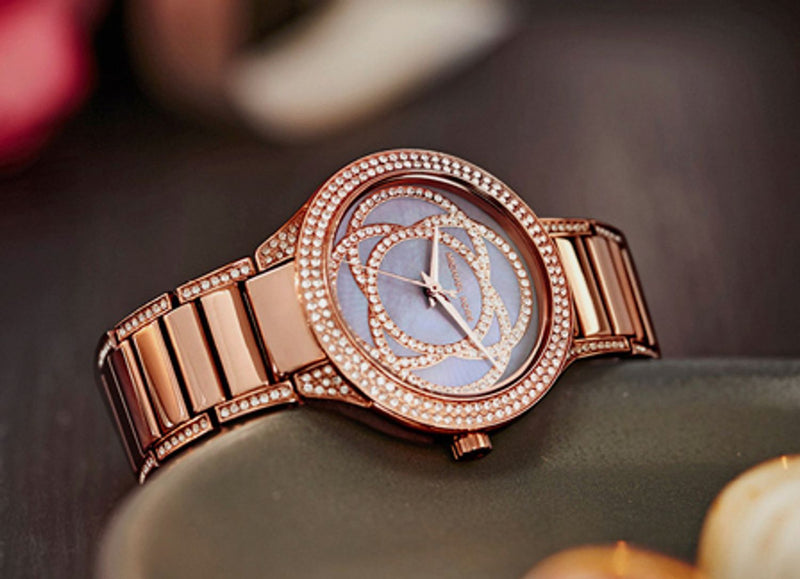 Michael Kors Kerry Purple Dial Rose Gold Stainless Steel Strap Watch for Women - MK3482 Buy Now By Michael Kors